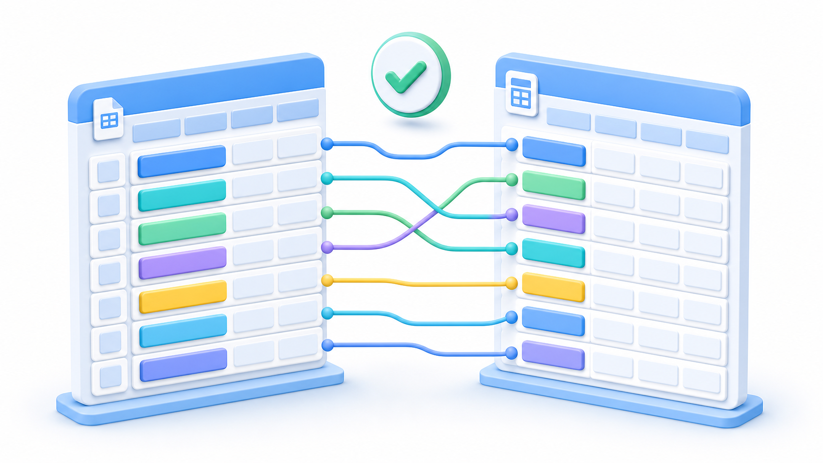 3D source to target accounting field mapping workflow