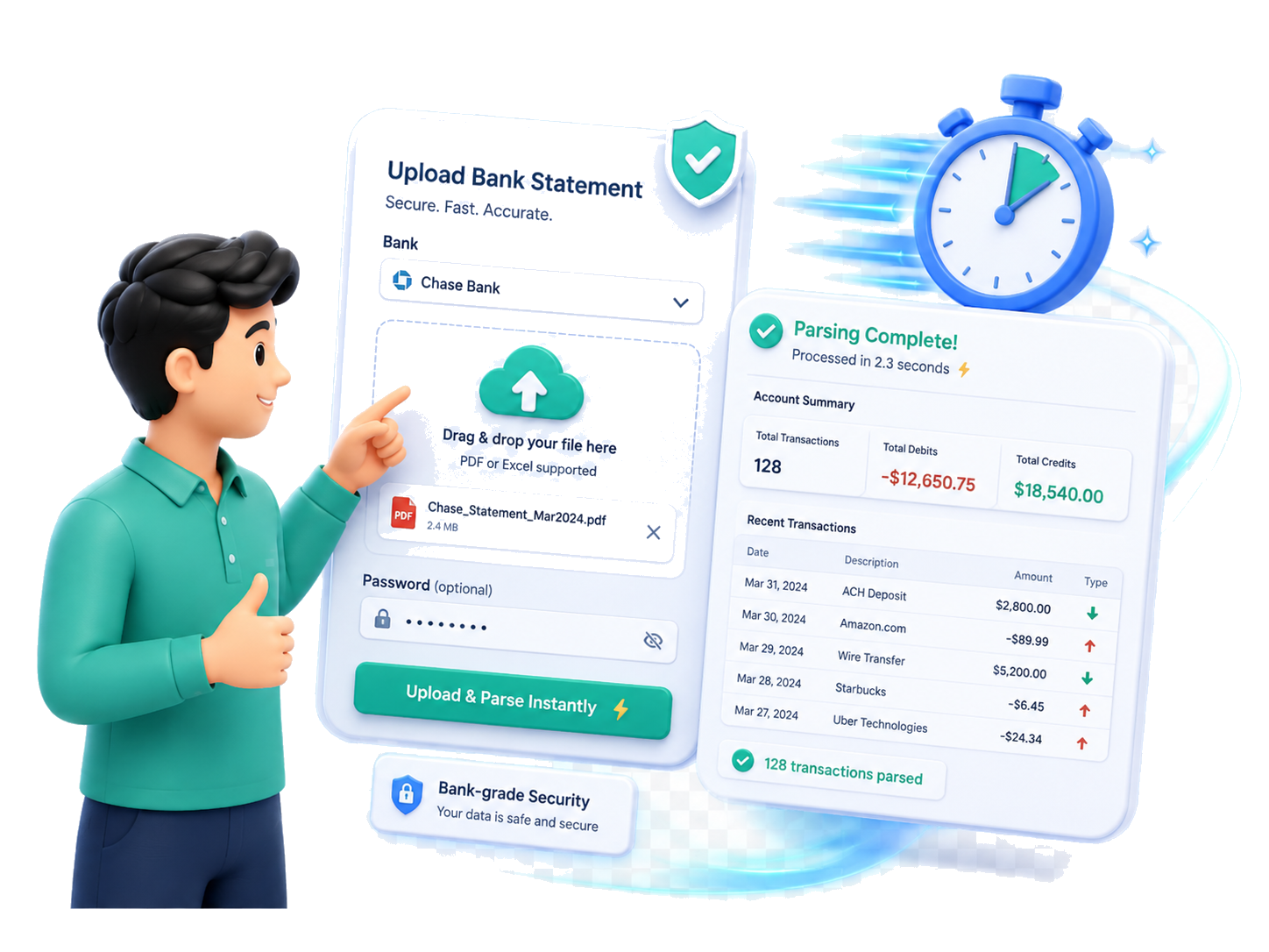 3D instant bank statement parsing result 3D instant bank statement parsing result