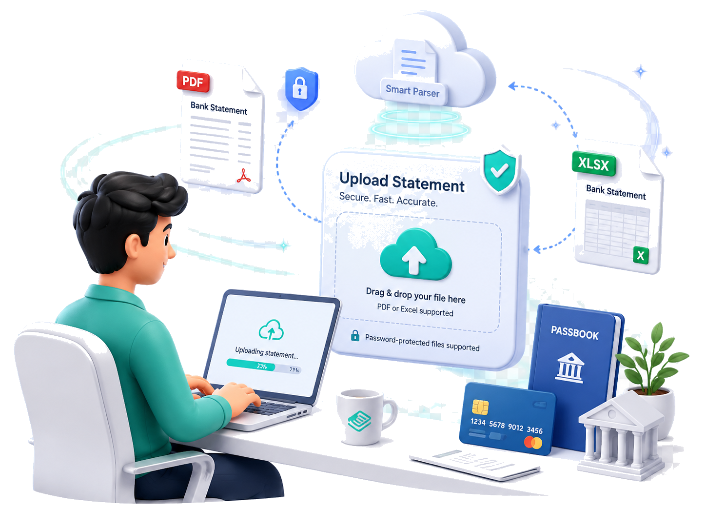 3D upload bank statement workflow 3D upload bank statement workflow